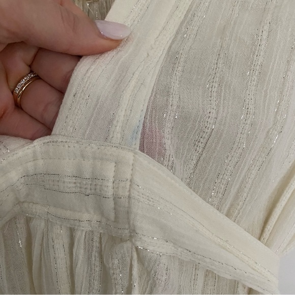 Billabong Secret Lives Dress White Tie Waist Size Small - Picture 6 of 10